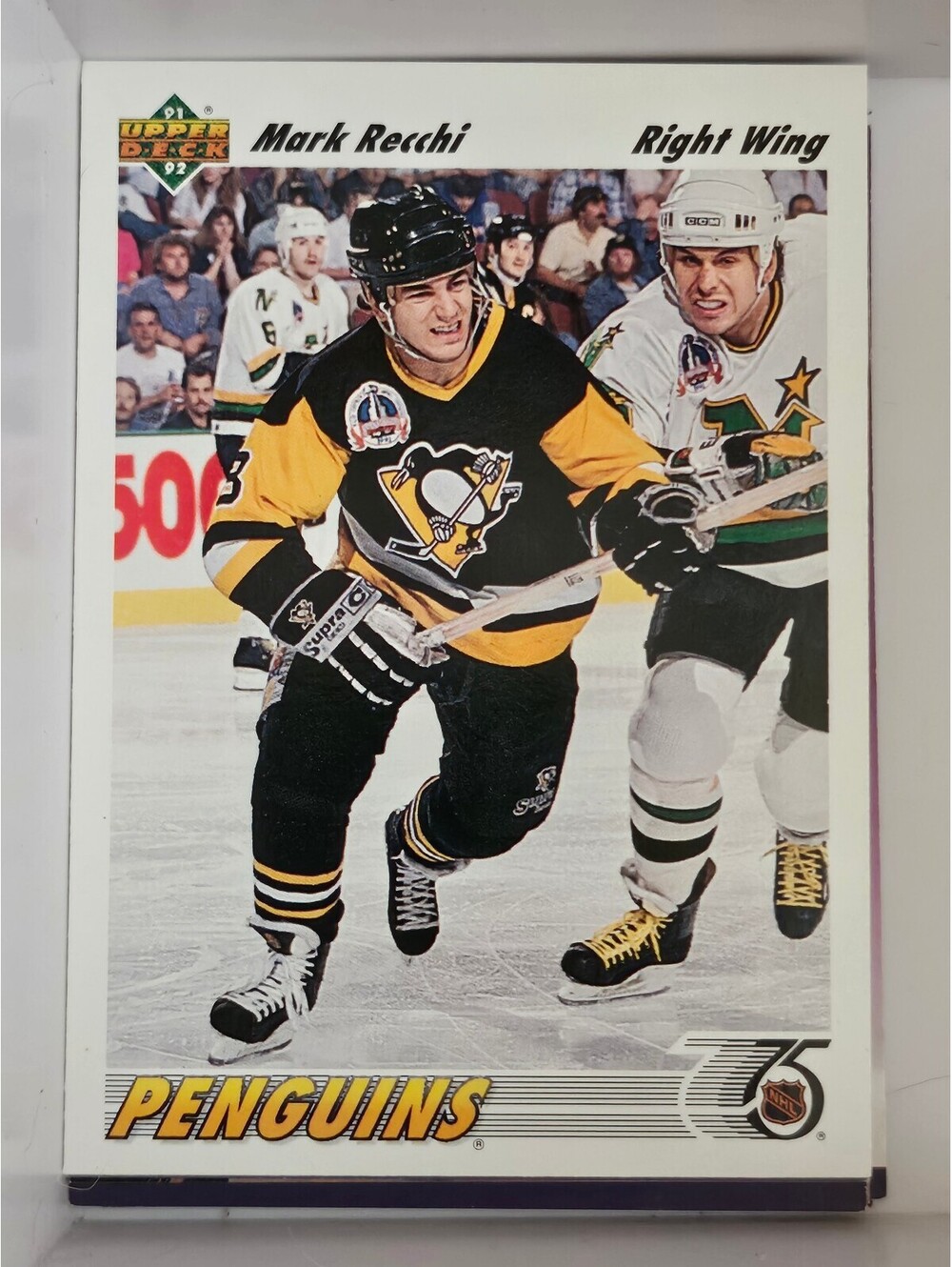 1991-92 Upper Deck Mark Recchi Pittsburgh Penguins #346 Hockey Card
